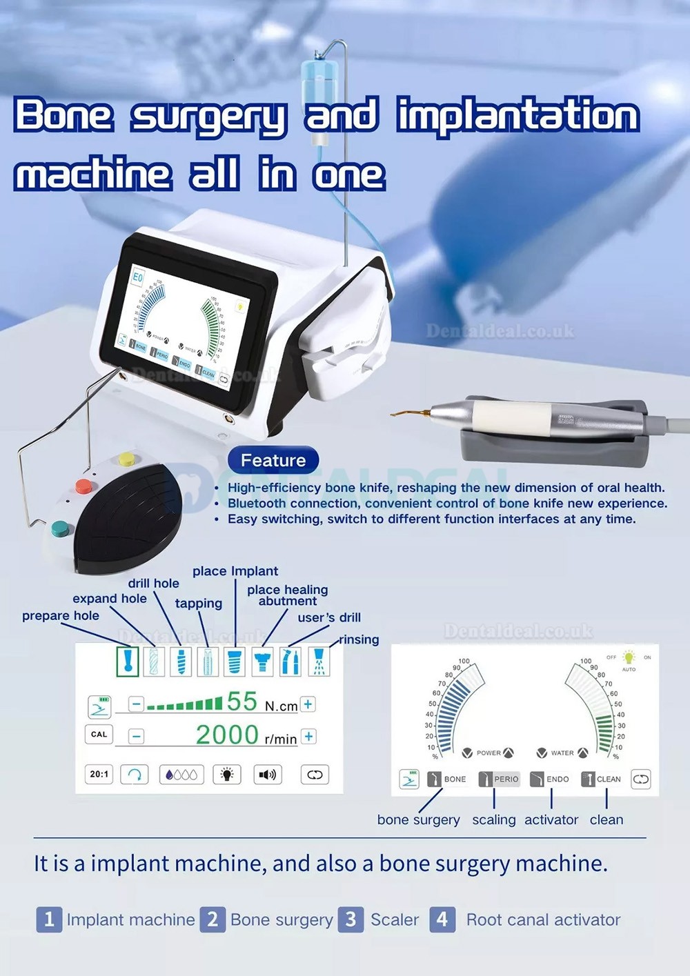 XLY-ZZJ300 Dental Piezoelectric Unit and Implant Motor System